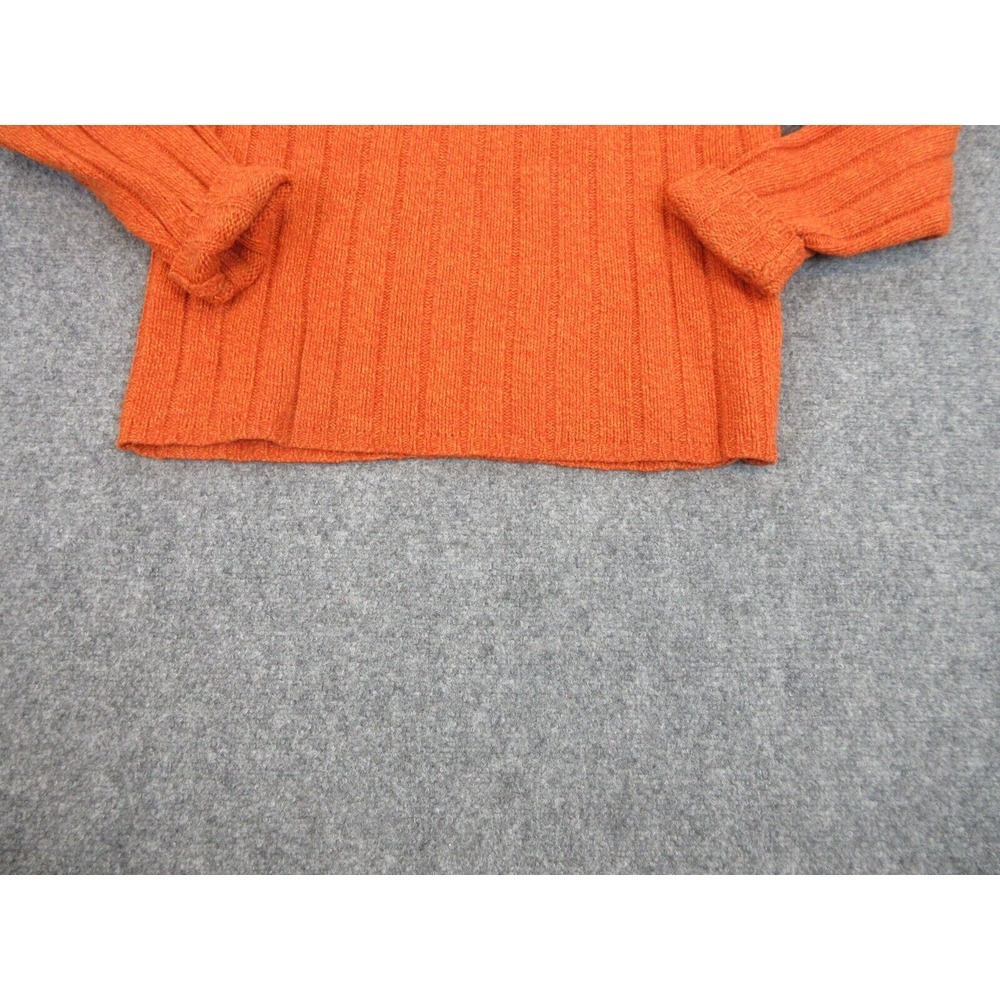 Abercrombie & Fitch Sweater Womens Extra Large Orange Turtle Neck Knit Lambswool - Picture 2 of 10